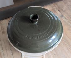 Casserole- Le Creuset, 1.9l, dark green and cream