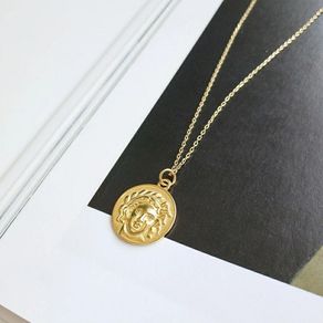 Beautiful necklace sterling silver 925 layered coon