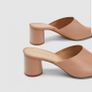 Zara shoes mules nude pinkish real leather size 4 Image 3