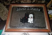 Vintage Black and White Scotch Mirror