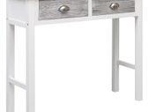 Console Table Grey 90x30x77 cm Wood