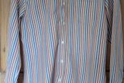 Octobre Editions Mens Large Striped Linen Blend Shirt