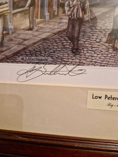 Limited Edition signed "Low Petergate" by M.J Braithwaite framed print