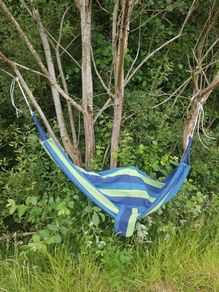 Hammock with bag and rope