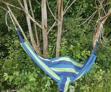 Hammock with bag and rope