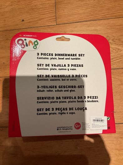 Bing Bunny 3-piece dinnerware set - new in packaging