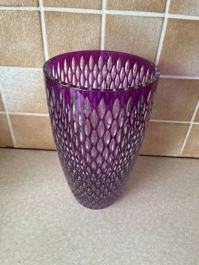 Large Purple Galway Amethyst Crystal Vase