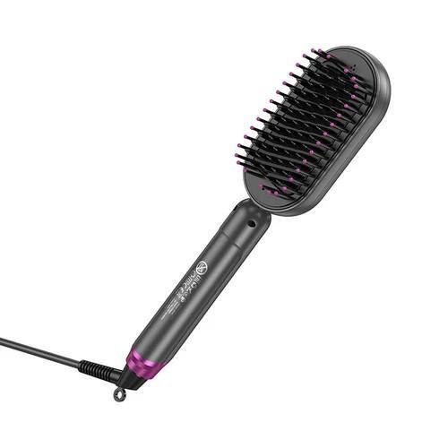 Electric straightening hair comb with digital display