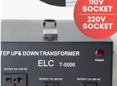 ELC 5000W Voltage 110V/220V Transformer - Step Up/Down - Circuit Breaker Protection