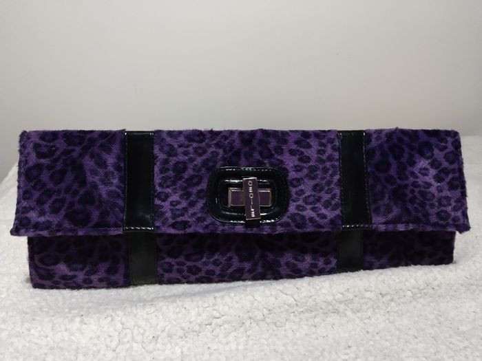 Beautiful Purple Velvet Clutch Bag, NEW