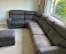 Electric Reclining Corner Sofa and foot stool