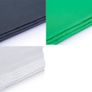 44336 2 x 3m Stand + 3 x 3.6m Cotton Muslin Black, Green, White Background Image 4