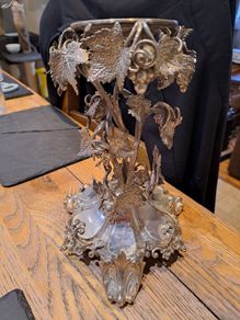 Antique Victorian Edwardian Silver Plated Grapevine Centrepiece