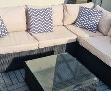 Outdoor corner sofa rattan style