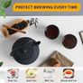 Iron Teapot set, Traditional Japanese Tetsubin Tea Kettle Cast Iron Teapot with Stainless Steel Infuser, Antique Small Dot Design, 2 Iron Cups and Trivet Stand Tray, 700ML/ 24OZ Image 4