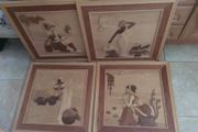 set of wooden handmade 3D framed pictures free postage
