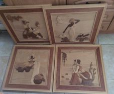 set of wooden handmade 3D framed pictures free postage