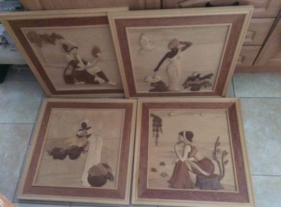 set of wooden handmade 3D framed pictures free postage