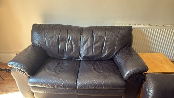 Pair of Leather 2-Seater Sofas