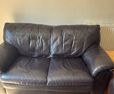 Pair of Leather 2-Seater Sofas