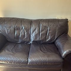 Pair of Leather 2-Seater Sofas