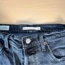 Levis Premium Ribcage Straight Ankle Womens Jeans W28 L25 Black Denim Button Fly Image 2
