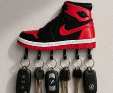 Sneaker Key Holder Jordan 1 "Bred" Style