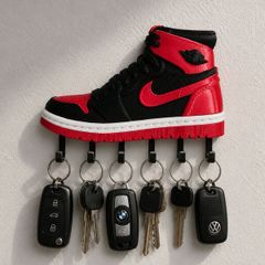 Sneaker Key Holder Jordan 1 "Bred" Style