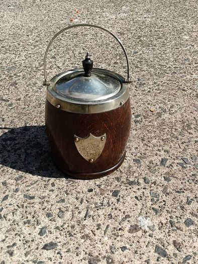 Solid Oak Art Deco Ice Bucket