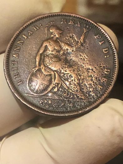 1831 Penny William IV Nice Grade With Toning