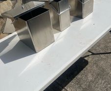3 stainless steel storage containers