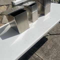 3 stainless steel storage containers