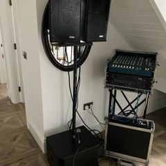 Nexo PS 8 full PA system and Allen and Heath desk