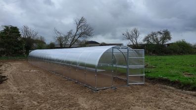 Greenhouse Polycarbonate ARC tunnel, stronger than polytunnel