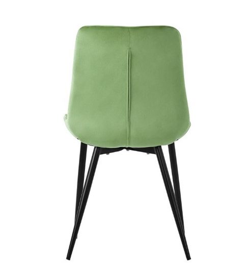 Set of 6 Sage Green Velvet Dining Chairs Upholstered Kitchen Dining Room Chairs