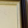 frame A rich dark-wood and gilt picture frame featuring a textured fabric mat liner. Image 5