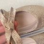 Girls glitter shoes gold /champagne colour Image 4