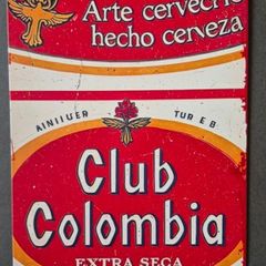 Vintage Style  Metal Sign. Colombian beer advertisement.
