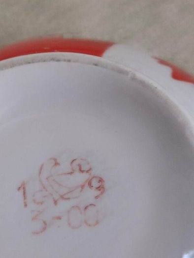 SET OF 3 BOWLES 2   Russian Gardner-style Ikat one red other one blue design Porcelain Tea Bowl AND ONE Vintage Uzbekistan red ikat soup bowl