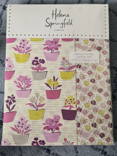 Brand New Helena Springfield Polly Duvet Cover Set Single in Foxglove
