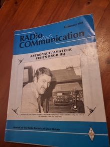Radio Communication Magazine November 1984 Astronaut.Amateur visits RSBG HQ