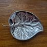 Vintage Metal Silver Leaf Tray Image 2