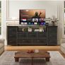 Tv Cabinet, Dresser for Bedroom with 11 Fabric Drawers, TV Stand with Power Socket for TVs up to 70 inchTV Units for Living Room, Bedroom, Black Image 5