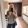 Gorgeous chunky knit poncho-style top in a grey marl with flecks of navy and cream Image 5