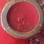 Mid century German/ Kreutz Crimson Fat Lave Vase Image 3