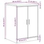 Garage Storage Cabinet White 60x51x85 cm Solid Wood Pine Image 5