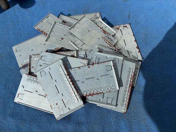80 vintage blank Addressograph name plates