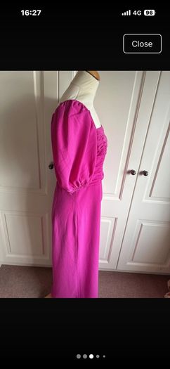 French Connection long pink occasion dress