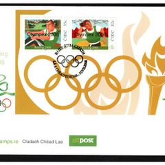 2008 Ireland Olympic Games Beijing Commemorative Stamps Miniature Sheet An Post First Day Cover (FDC)