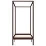 Canopy Bed Frame Dark Brown Solid Pine Wood 90x200 cm Image 5